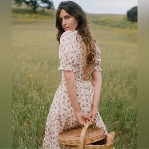 Christy Dawn The Amalia Dress in Cream Garden